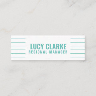 Twitter, speciaal gepersonaliseerd "Turquoise Stri Mini Visitekaartje