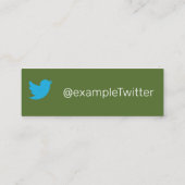 Twitter, speciaal gepersonaliseerd "Verdant Leaves Mini Visitekaartje (Achterkant)