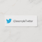 Twitter, speciaal gepersonaliseerd "witte marmer" mini visitekaartje (Achterkant)