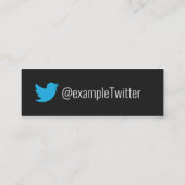 Twitter, speciaal gepersonaliseerd "zwarte leder" mini visitekaartje (Achterkant)