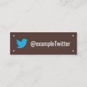 Twitter, speciaal voor Wooden Panels Mini Visitekaartje (Achterkant)