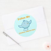 Twitter-Sticker aanpassen Ronde Sticker (Envelop)