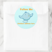 Twitter-Sticker aanpassen Ronde Sticker (Tas)