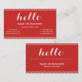 Twitter-tekst van Tomato Red en White Visitekaartje (Voorkant / Achterkant)