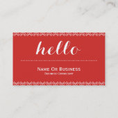 Twitter-tekst van Tomato Red en White Visitekaartje (Achterkant)