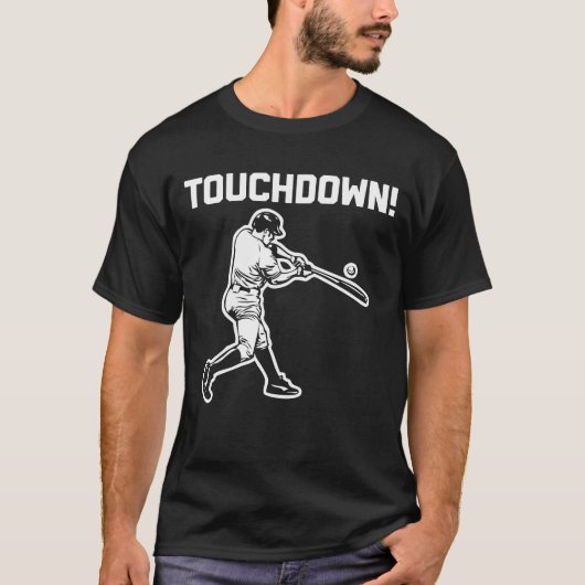 Twitter-touchdown Baseball T-shirt (Voorkant)