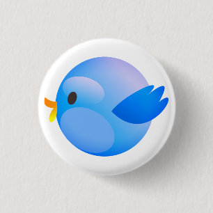Twitter, Tweet, Vogel Ronde Button 3,2 Cm