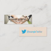 Twitter-Twitter, speciaal gepersonaliseerd "Weddin Mini Visitekaartje (Voorkant / Achterkant)