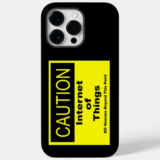 Twitter van dingen IoT waarschuwingsteken Case-Mate iPhone Case (Achterkant)