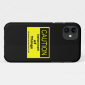 Twitter van dingen IoT waarschuwingsteken Case-Mate iPhone Case (Achterkant (horizontaal))