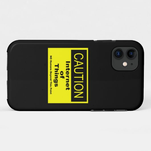 Twitter van dingen IoT waarschuwingsteken Case-Mate iPhone Case (Achterkant (horizontaal))