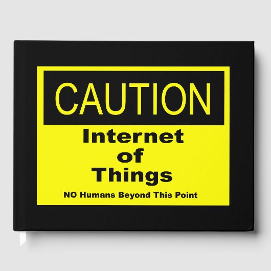Twitter van dingen IoT waarschuwingsteken Gastenboek (Voorkant)