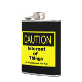 Twitter van dingen IoT waarschuwingsteken Heupfles (Links)