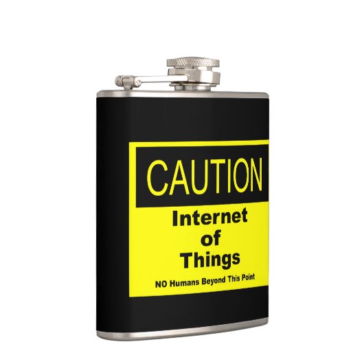 Twitter van dingen IoT waarschuwingsteken Heupfles (Rechts)