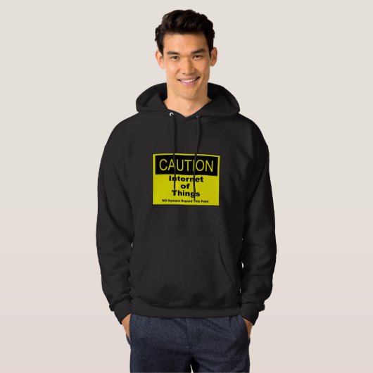 Twitter van dingen IoT waarschuwingsteken Hoodie (Voorkant volledig)