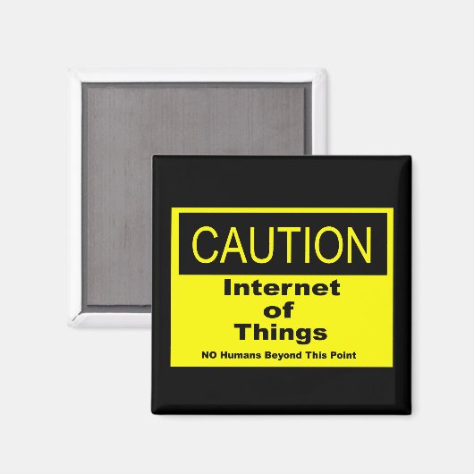 Twitter van dingen IoT waarschuwingsteken Magneet (Voorkant / Achterkant)