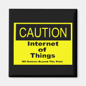 Twitter van dingen IoT waarschuwingsteken Magneet (Voorkant)