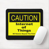 Twitter van dingen IoT waarschuwingsteken Muismat (Met muis)