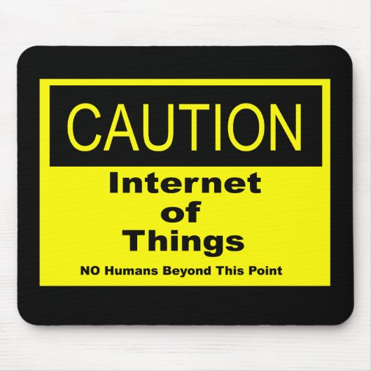 Twitter van dingen IoT waarschuwingsteken Muismat (Voorkant)