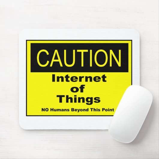 Twitter van dingen IoT waarschuwingsteken Muismat (Met muis)