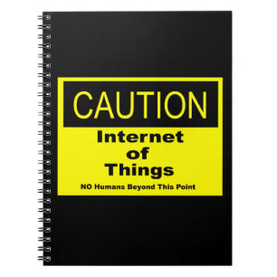 Twitter van dingen IoT waarschuwingsteken Notitieboek