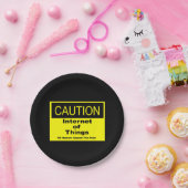 Twitter van dingen IoT waarschuwingsteken Papieren Bordje (Feest)