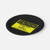 Twitter van dingen IoT waarschuwingsteken Papieren Bordje (Gekanteld)