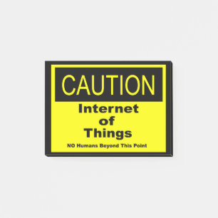 Twitter van dingen IoT waarschuwingsteken Post-it® Notes
