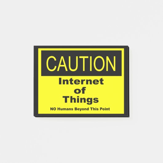 Twitter van dingen IoT waarschuwingsteken Post-it® Notes (Voorkant)