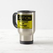 Twitter van dingen IoT waarschuwingsteken Reisbeker (Voorkant links)