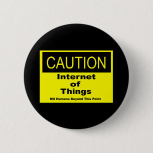Twitter van dingen IoT waarschuwingsteken Ronde Button 5,7 Cm
