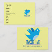 Twitter-Visitekaartje Visitekaartje (Voorkant / Achterkant)