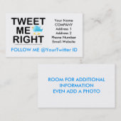 Twitter-Visitekaartje Visitekaartje (Voorkant / Achterkant)