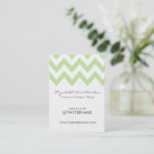 Twitter Visitekaartjes Green Tea Chevron-Portret (Staand voorkant)