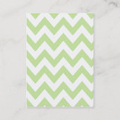 Twitter Visitekaartjes Green Tea Chevron-Portret (Achterkant)