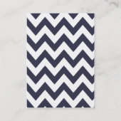 Twitter-Visitekaartjes in Navy Chevron - Portret Visitekaartje (Achterkant)