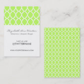 Twitter Visitekaartjes Limoen Marokkaanse Tile (Voorkant / Achterkant)