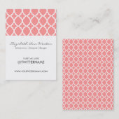 Twitter Visitekaartjes Roze Marokkaanse Tile (Voorkant / Achterkant)