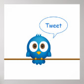 Twitter-vogel-poster Poster (Voorkant)