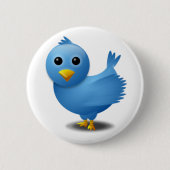 Twitter-vogel Ronde Button 5,7 Cm (Voorkant)
