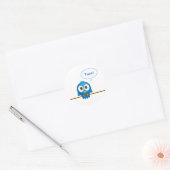 Twitter-vogel Ronde Sticker (Envelop)