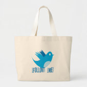 Twitter Volg Me Herbruikbare Tote Tas (Voorkant)