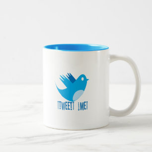Twitter Volg Me Koffiemok Tweekleurige Koffiemok