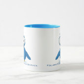 Twitter volg me op je gebruikersnaam mok (Midden)