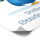 Twitter volg me op je gebruikersnaam poster (Hoek)