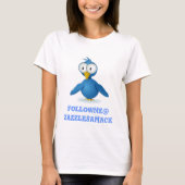 Twitter volg me op je gebruikersnaam t-shirt (Voorkant)