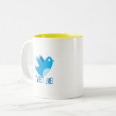 Twitter Volg mij Koffie Mok (Voorkant links)