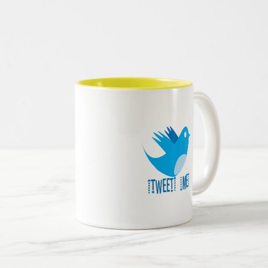 Twitter Volg mij Koffie Mok (Voorkant rechts)