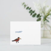Twitter zei dat de rode Robin Briefkaart (Staand voorkant)