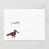 Twitter zei dat de rode Robin Briefkaart (Voorkant)